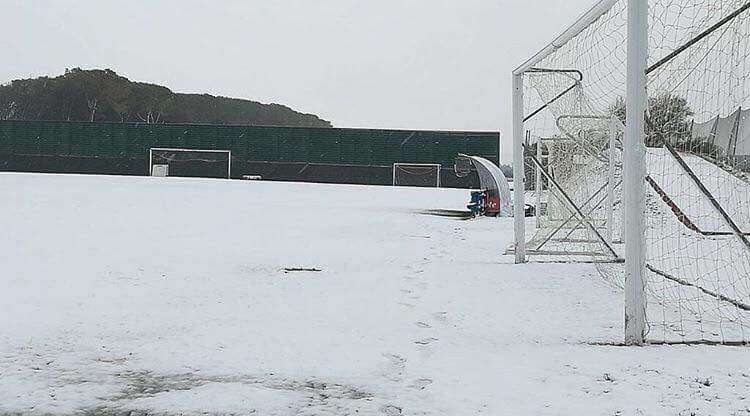 FOTO - Ssc Napoli mostra la foto di Castel Volturno innevata 