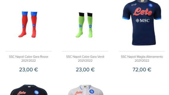 FOTO - Web store Sscn, disponibili altri prodotti: in vendita maglia d'allenamento e polo