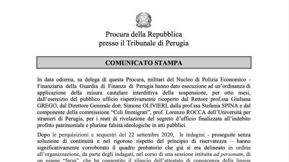 FOTO - Scandalo Suarez, il comunicato della Procura: "Girate risposte dell'esame per rispondere a richieste della Juve"