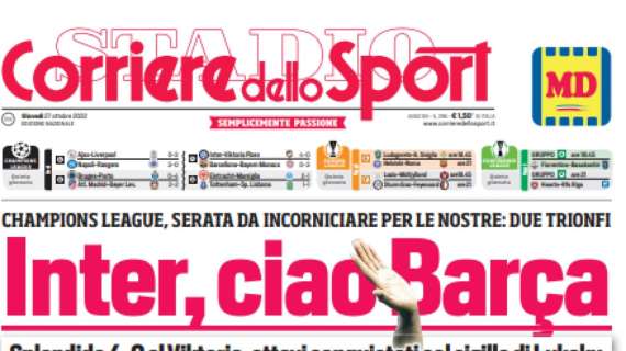 PRIMA PAGINA - CdS: "Simeone incanta Napoli: 3-0 ai Rangers"