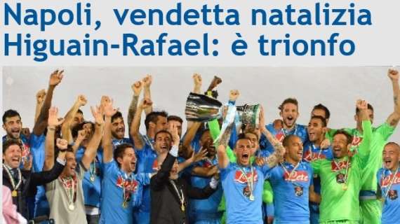 FOTO - Sportmediaset: "Napoli, vendetta natalizia. Higuain-Rafael: è trionfo"