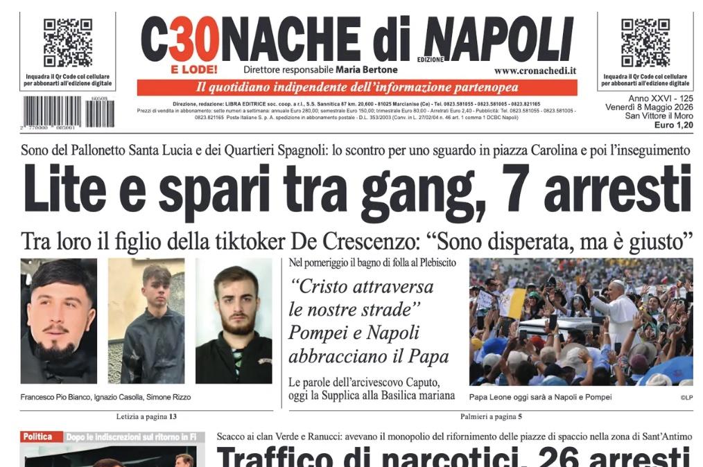 Cronache di Napoli: "Summit incrociati: martedì il possibile incontro tra Conte e AdL"