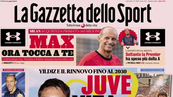 La Gazzetta dello Sport: "Milan, Allegri ora tocca a te. Inter, Frattesi sgomma"