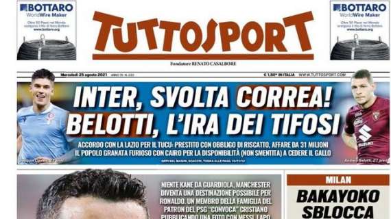 PRIMA PAGINA - Tuttosport: "CR7 and The City"