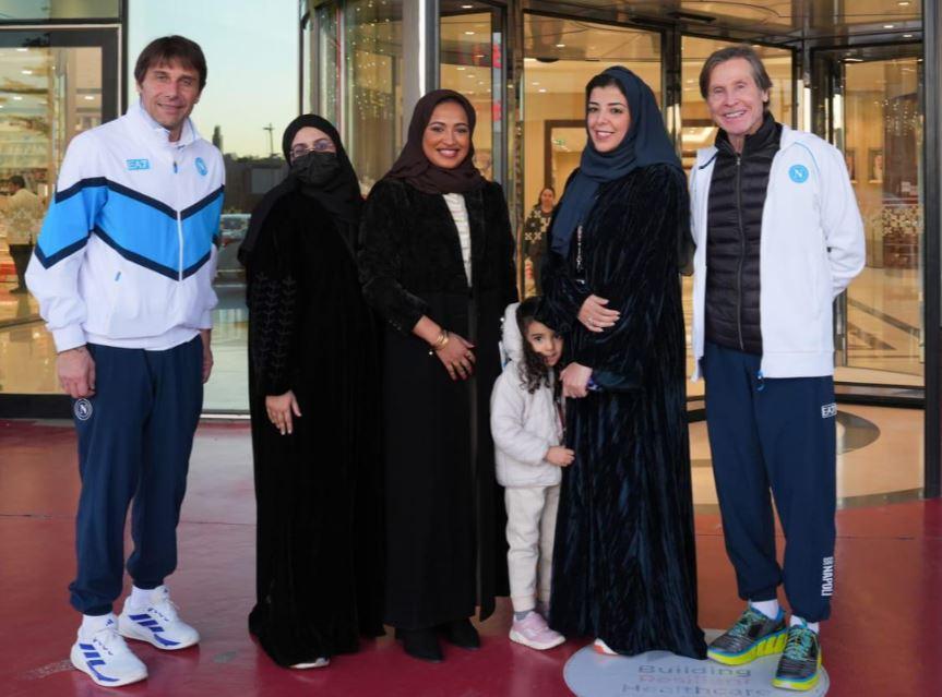 Conte, Oriali e il Bologna in visita all'Ospedale Pedriatico di Riyadh: le immagini