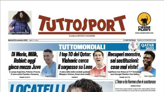 PRIMA PAGINA - Tuttosport: "La Juve Fa Le Cose Per Bene: Locatelli 2027"