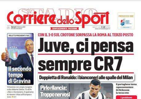 PRIMA PAGINA - Corriere dello Sport: "Juve, ci pensa sempre CR7"