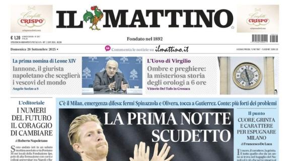 Il Mattino: "La prima notte Scudetto"