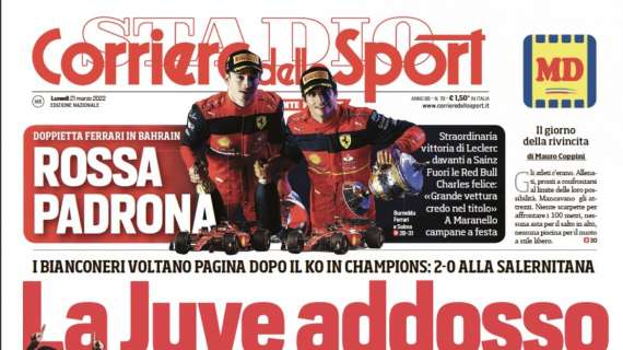 PRIMA PAGINA - Corriere dello sport: "La Juve addosso"