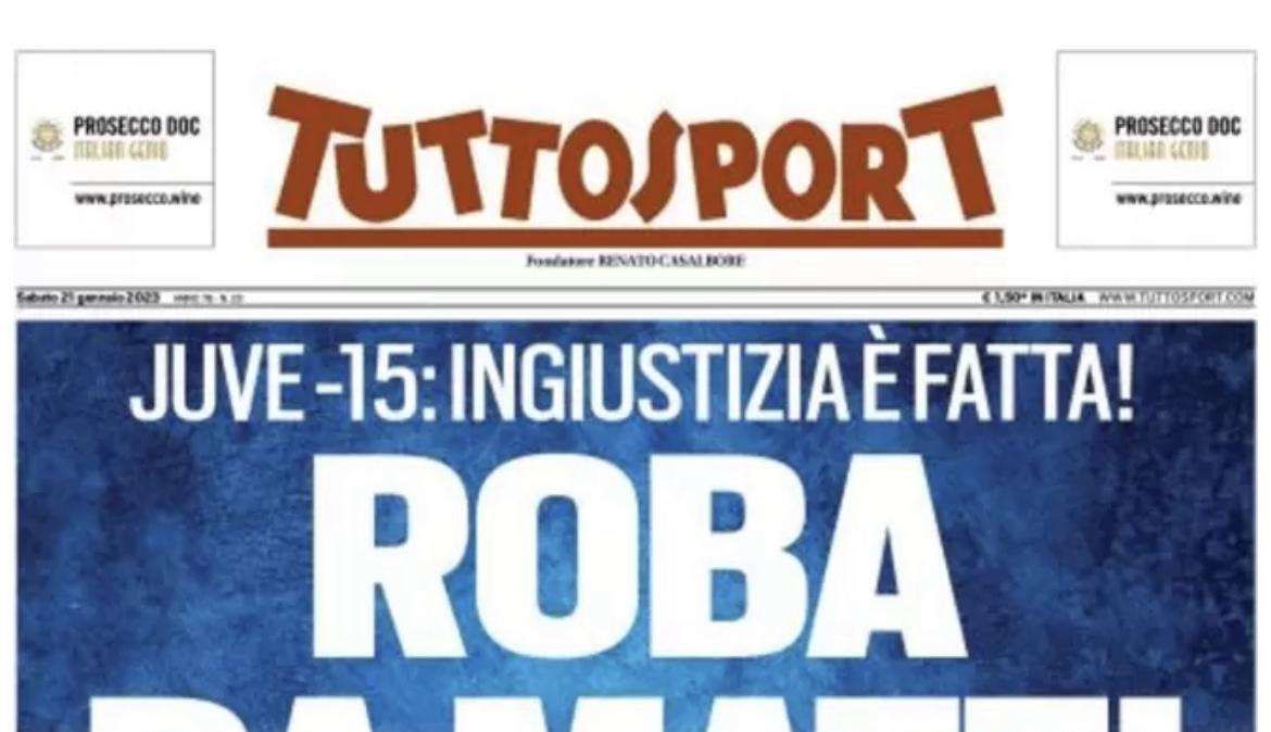 PRIMA PAGINA - Tuttosport protesta: “Roba da matti! Ingiustizia!”