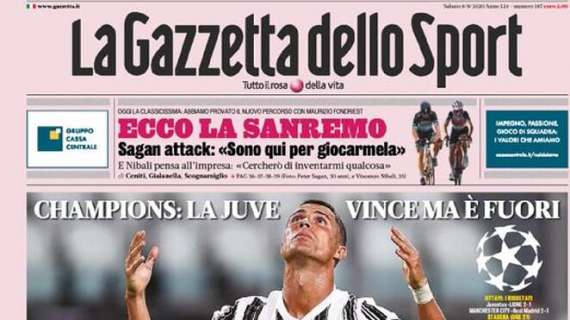 PRIMA PAGINA - Gazzetta dello Sport sulla Juve: "Notte fonda. Napoli, credici!"