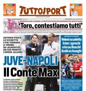 Tuttosport: "Conte-Juve. De Laurentiis ha scelto Allegri"