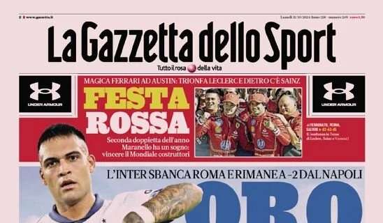 Gazzetta: "E' un Conte spietato: leva Lukaku e resta primo"