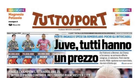 PRIMA PAGINA – Tuttosport: “Niente paura”