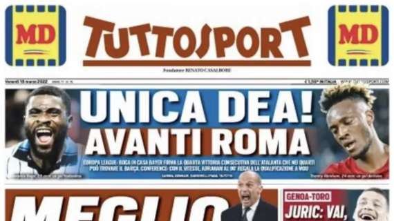 PRIMA PAGINA - Tuttosport: “Meglio Pirlo?”