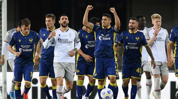 Verona raggiunto due volte: col Bologna finisce 2-2