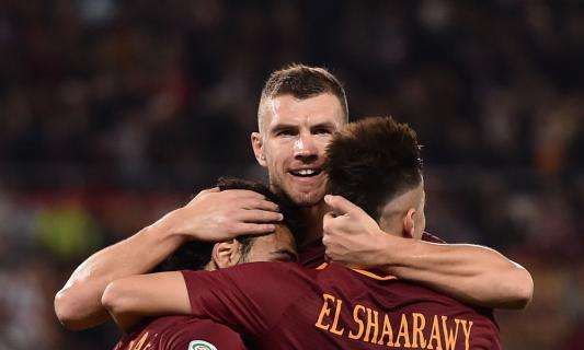 Roma-Palermo 1-0 al 45esimo: giallorossi in vantaggio grazie a una rete di Salah