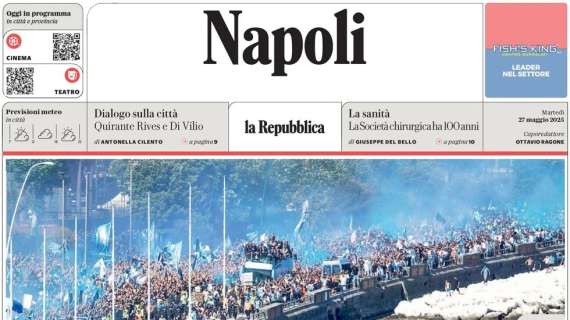 "Marea azzurra per i Campioni": per Repubblica 200mila le persone alla festa