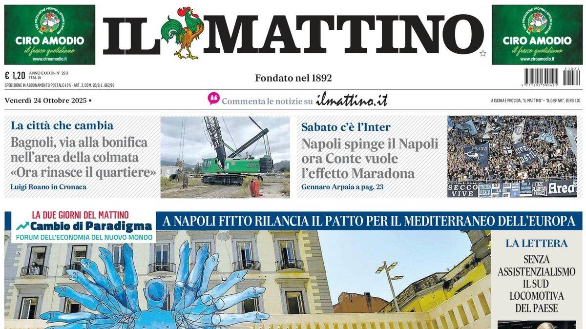 Il Mattino: “Napoli spinge il Napoli: ora Conte vuole l’effetto Maradona”