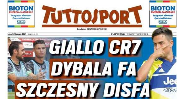 PRIMA PAGINA - Tuttosport: "Giallo CR7: Dybala fa, Szczesny disfa"