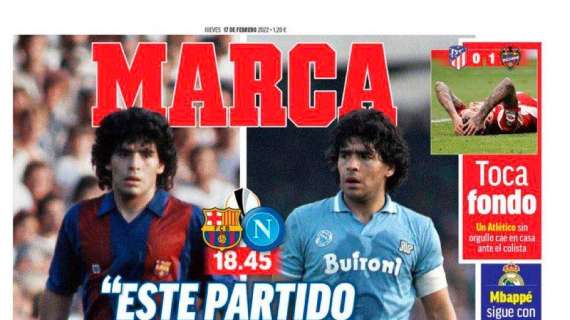 PRIMA PAGINA - Marca: "Maradona jr: Questa partita è il perfetto omaggio per mio padre”