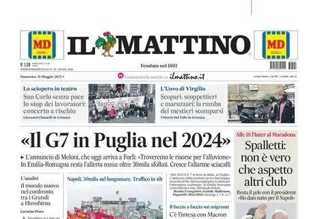 PRIMA PAGINA – Il Mattino: “Spalletti: non è vero che aspetto altri club”