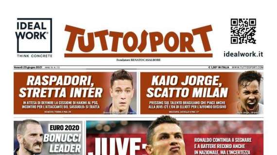 PRIMA PAGINA - Tuttosport: “Juve: CR7, deciditi!”