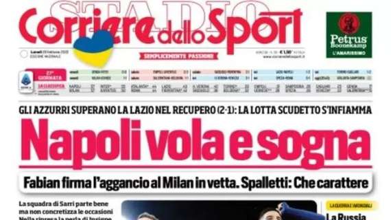 PRIMA PAGINA - CdS: "Napoli vola e sogna"
