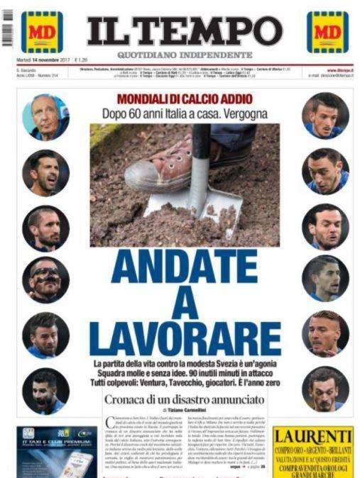 GALLERY - "Andate a lavorare", tutta la stampa italiana s'indigna per la figuraccia della Nazionale 