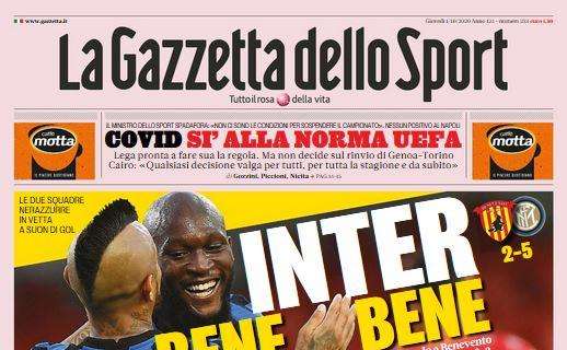 PRIMA PAGINA - Gazzetta: "Inter bene bene. Atalanta benissimo"