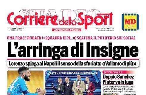 PRIMA PAGINA - Cds Campania: “L’arringa di Insigne: “Valiamo di più””