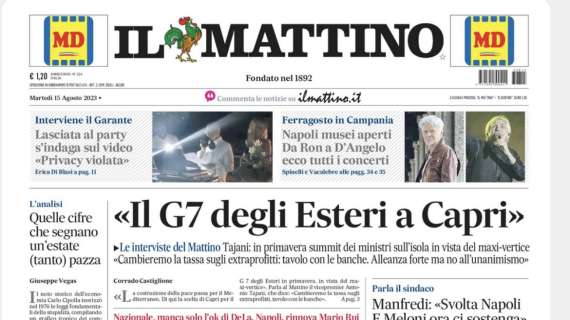 PRIMA PAGINA - Il Mattino: “Spalletti, è azzurro il suo destino”