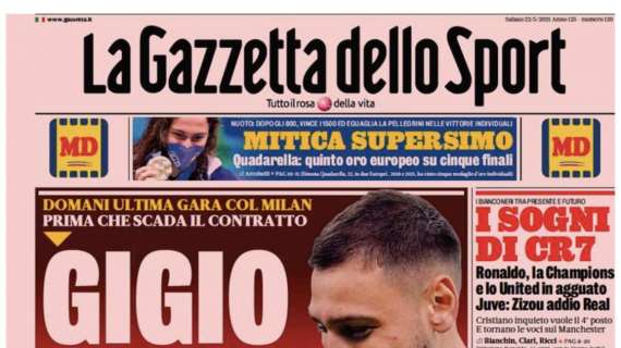 PRIMA PAGINA - Gazzetta dello Sport: "Gigio che affare (per Mino)"