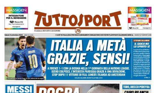 PRIMA PAGINA - Tuttosport: "Pogba aspetta la Juve. Italia a metà"