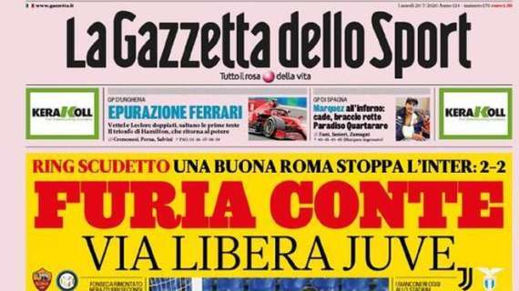 PRIMA PAGINA - Gazzetta ed il furioso attacco di Conte: "Danneggiati da calendario folle"