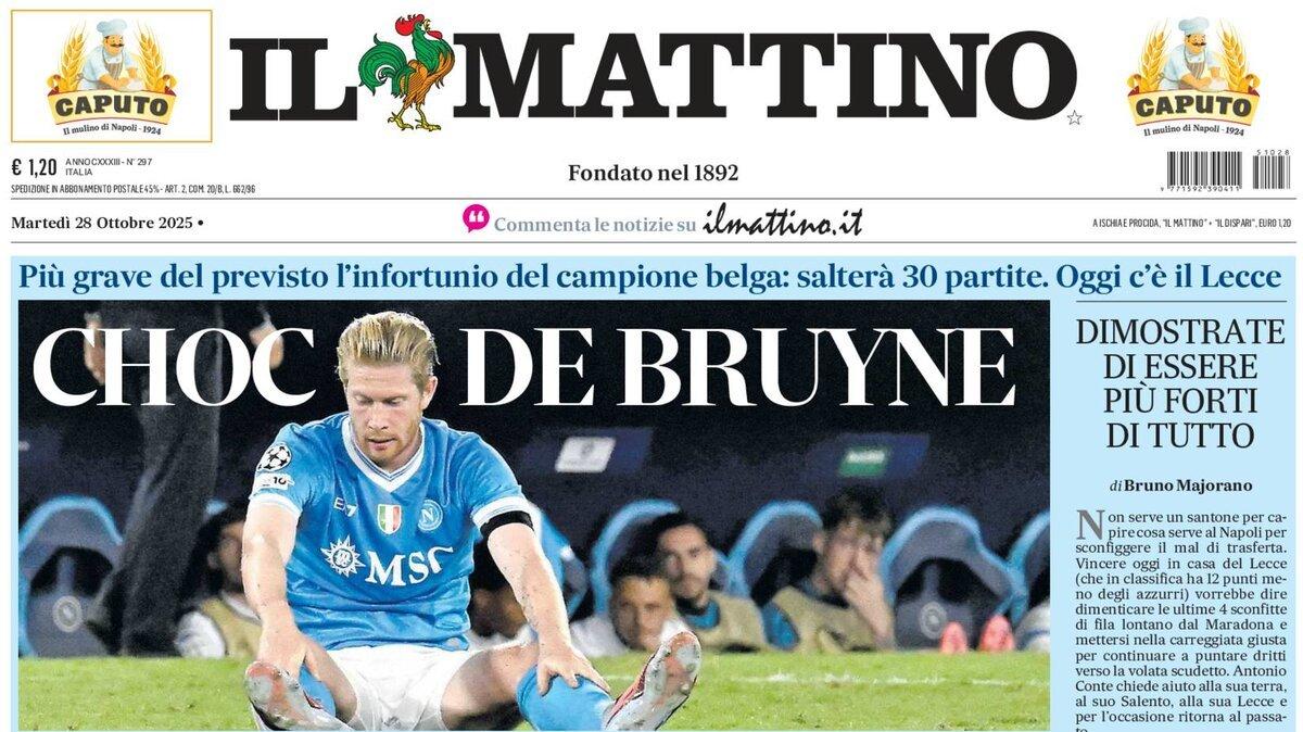 Il Mattino: "Choc De Bruyne"