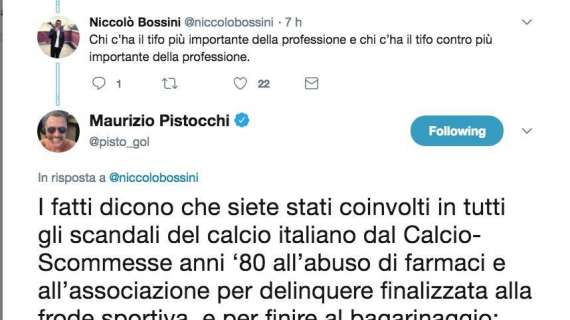 Pistocchi distrugge un tifoso della Juve: "Siete stati coinvolti in tutti gli scandali del calcio italiano, siete un esempio da seguire?