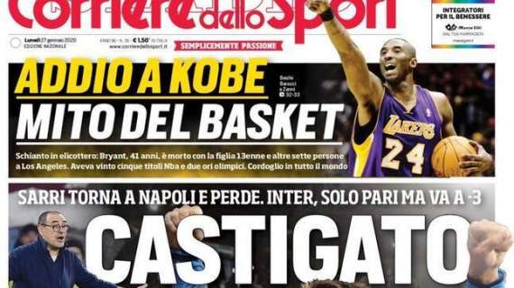 La Ssc Napoli ricorda Kobe: "Il mondo ha perso una leggenda, riposa in pace Mamba"