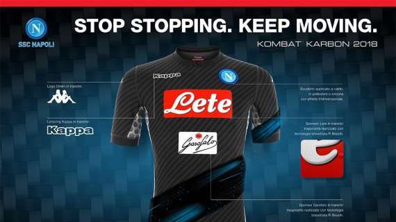 FOTO&VIDEO - Il Napoli presenta la sua nuova maglia: ecco la Kombat Karbon 2018