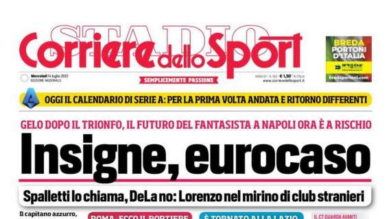 PRIMA PAGINA - CdS: "Insigne, eurocaso"