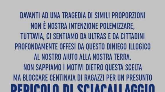 "Bloccati per pericolo sciacallaggio”, vietata la partenza per Ischia agli ultras del Napoli 