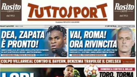PRIMA PAGINA - Tuttosport: "Lodi, la Juve scocca la freccia"