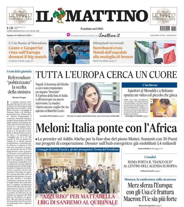 Il Mattino: "Conte e Gasperini vista sull’Europa, domani il big match"