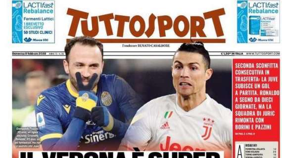 PRIMA PAGINA - Tuttosport: "Verona super, Sarri non va!"