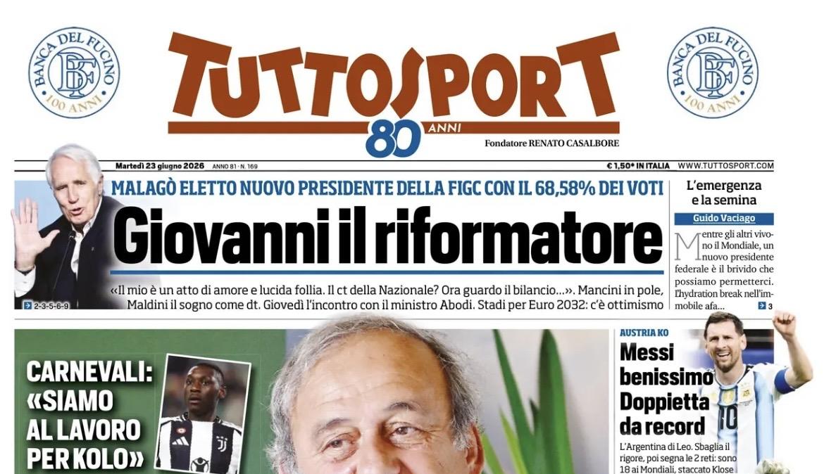 Mondiali 2026, Tuttosport: “Messi benissimo. Doppietta da record”