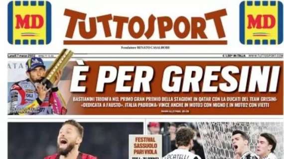 PRIMA PAGINA - Tuttosport: "Giroud Scudetto!"
