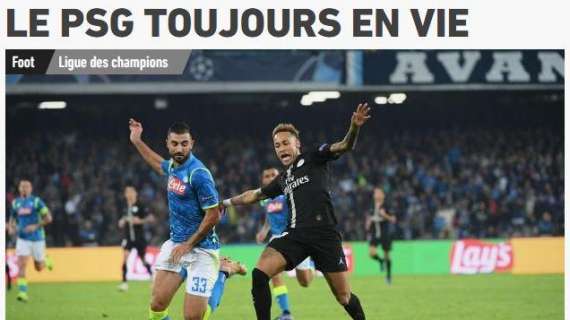 FOTO - L'Equipe apre così dopo il pareggio del San Paolo: "Il Psg è ancora vivo"