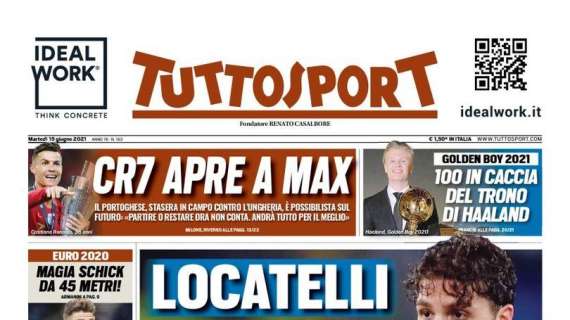 PRIMA PAGINA - Tuttosport: “Locatelli vota Italia e Juve”