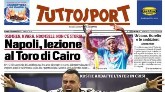 PRIMA PAGINA - CdS: "Napoli, lezione al Torino di Cairo"