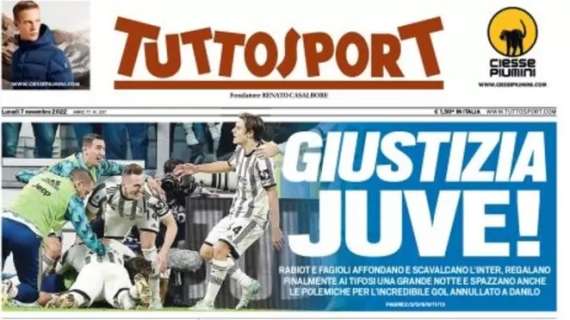 PRIMA PAGINA - Tuttosport: "Giustizia Juve!"